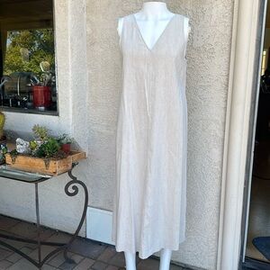 Theory beige tan maxi tank dress sz l